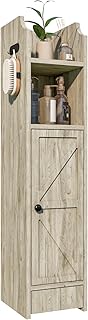 Small Gray Bathroom Corner Storage Cabinet
