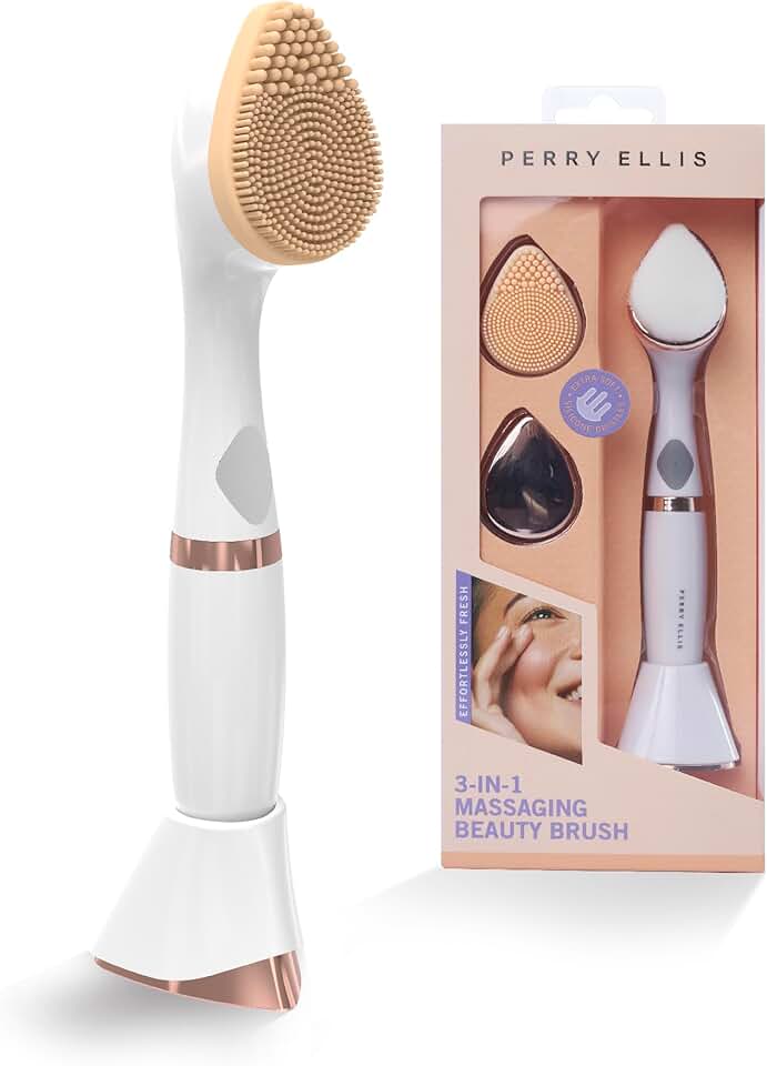 3-in-1 Electric Skincare Brush with Silicone Cleanser and Massager