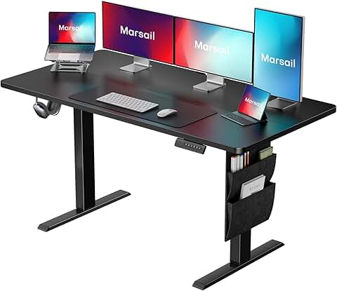 48x24 Electric Standing Desk with Adjustable Height and Storage