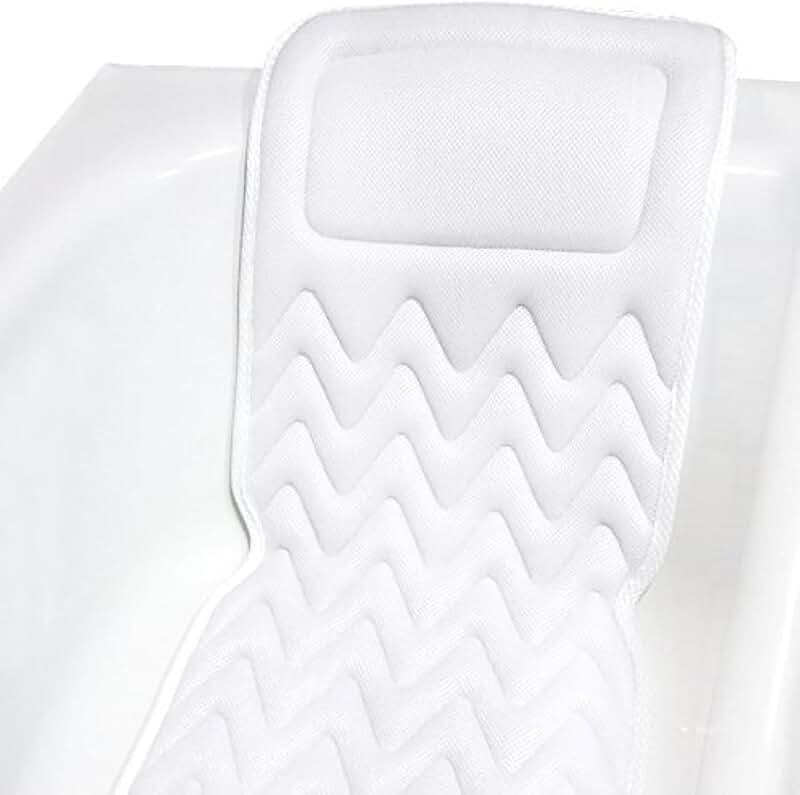 Full Body Bath Pillow with Headrest and Suction Cups