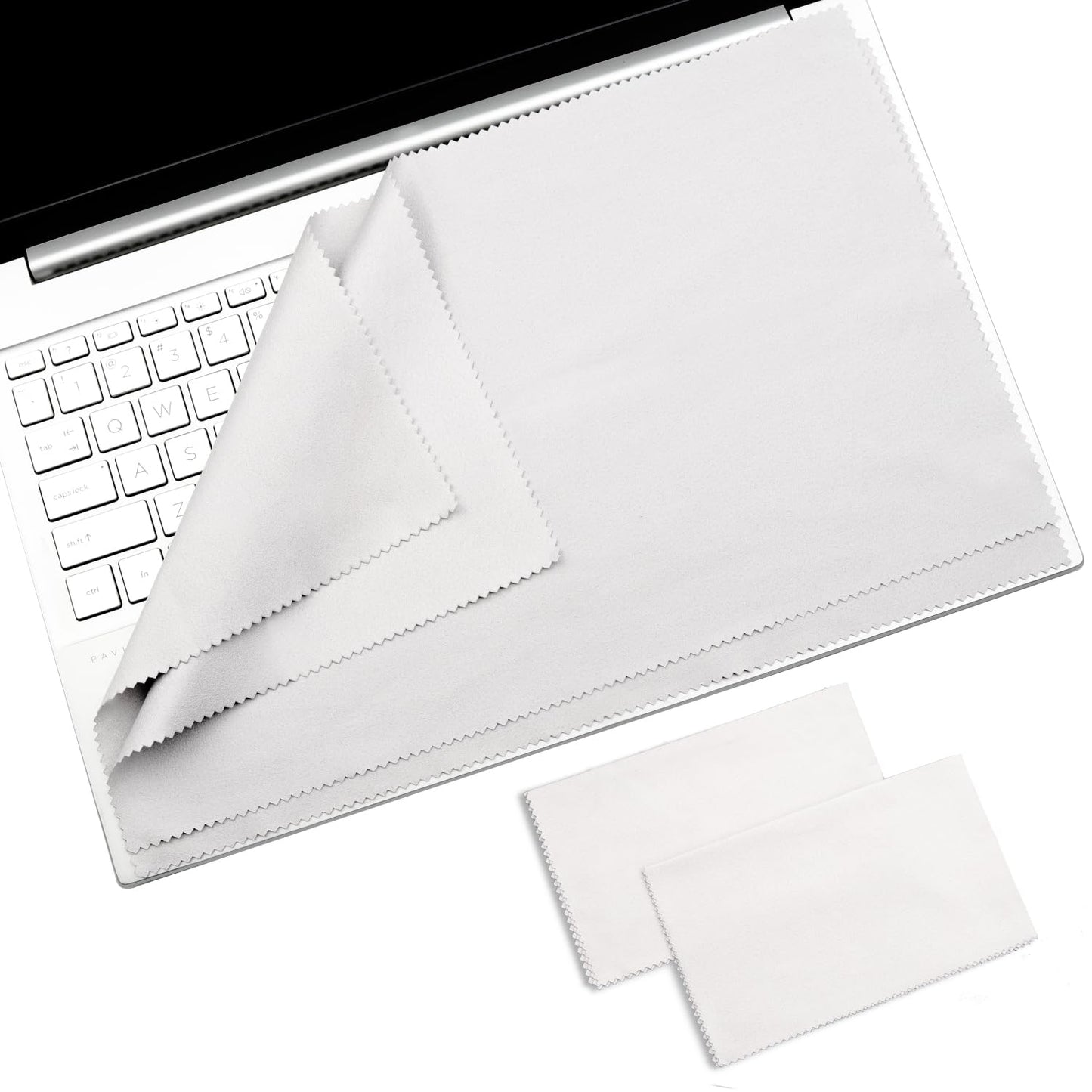 2 Microfiber Cleaning Cloths for Laptop Screens and Keyboards