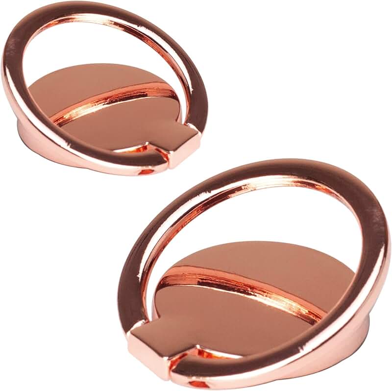 Two Pack Round Ultra-thin Phone Ring Holders with 360° Rotation