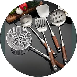 5-Piece Stainless Steel Kitchen Utensil Set with Rosewood Handles