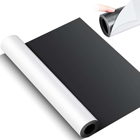 Large 12 Inch x 5ft Magnetic Sheet Roll, Blank White