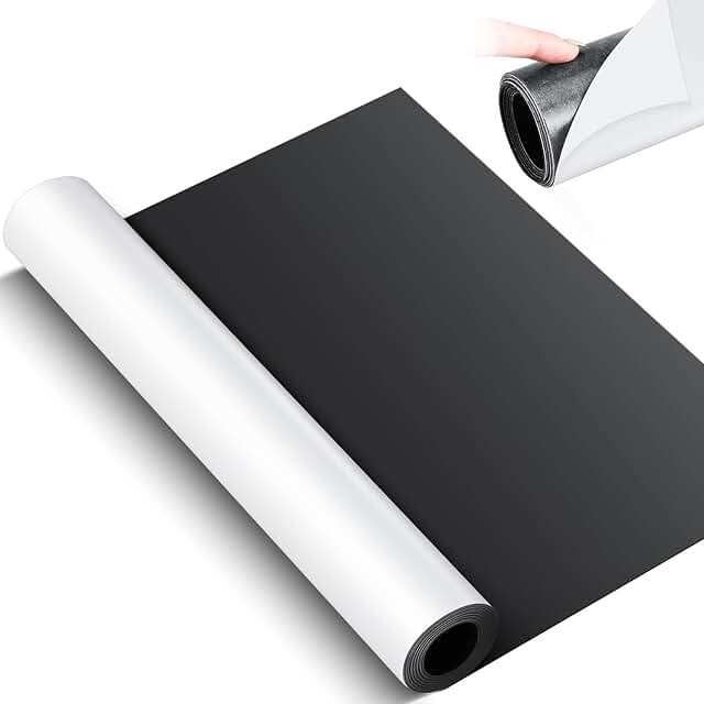 Large 12 Inch x 5ft Magnetic Sheet Roll, Blank White