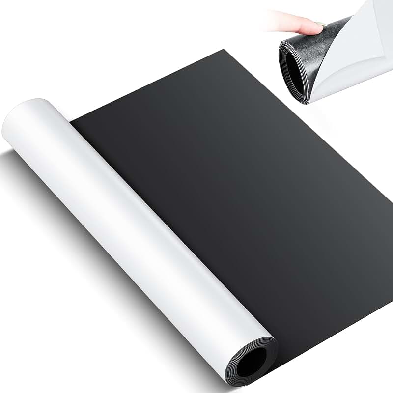 Large 12 Inch x 5ft Magnetic Sheet Roll, Blank White