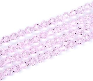400pcs 8mm Light Rose Pink Faceted Crystal Glass Beads