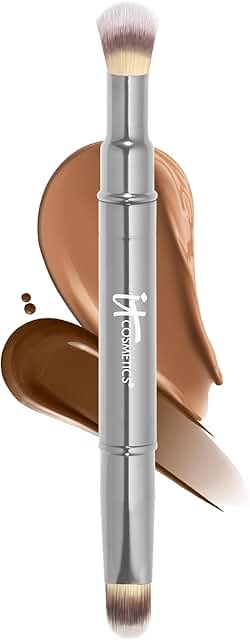 Dual-Ended Concealer Brush for Liquid and Cream