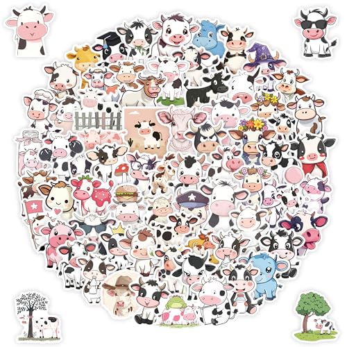 80 Cute Cow Stickers for Laptop, Water Bottle, Phone