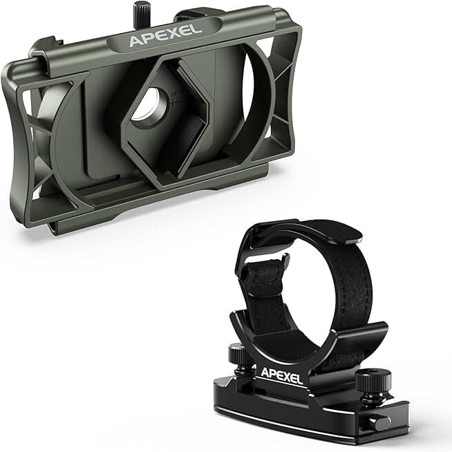 360° Telescope Phone Adapter and Aluminum Binoculars Clip