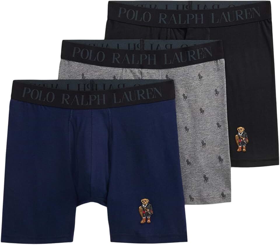 Men's Bear Boxer Briefs, 3-Pack