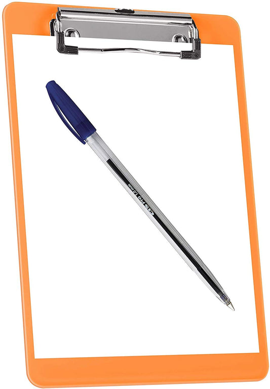 Orange A5 Plastic Clipboard Set of 6