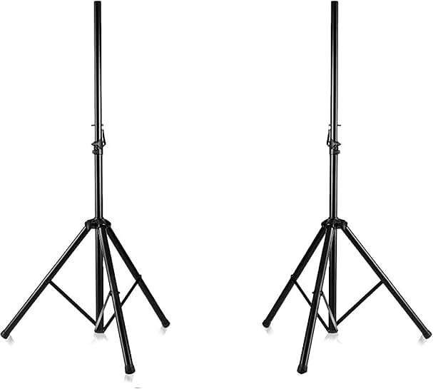 Dual PA DJ Tripod Speaker Stand Kit with Adjustable Height