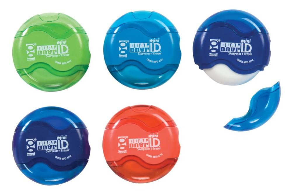 Mini Dual Pencil Sharpener and Eraser Pack of 24