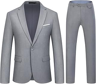 Men's Slim Fit 2-Piece Suit for Business and Events