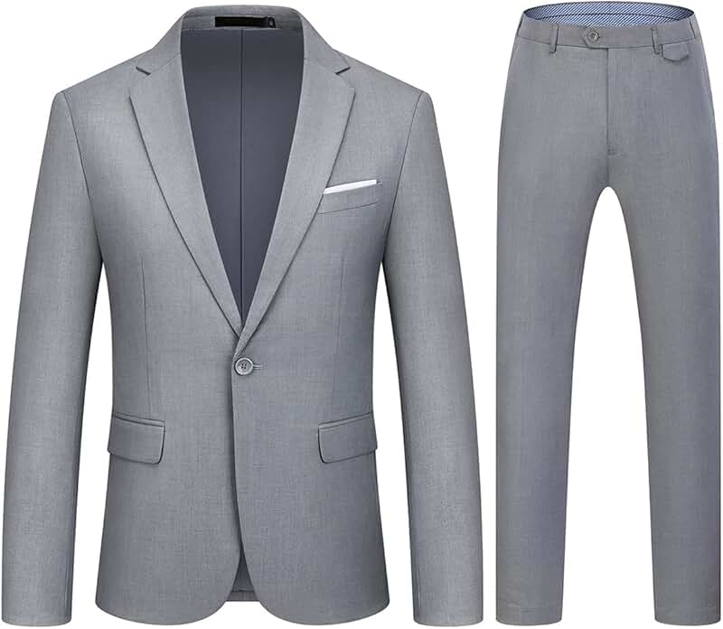 Men's Slim Fit 2-Piece Suit for Business and Events