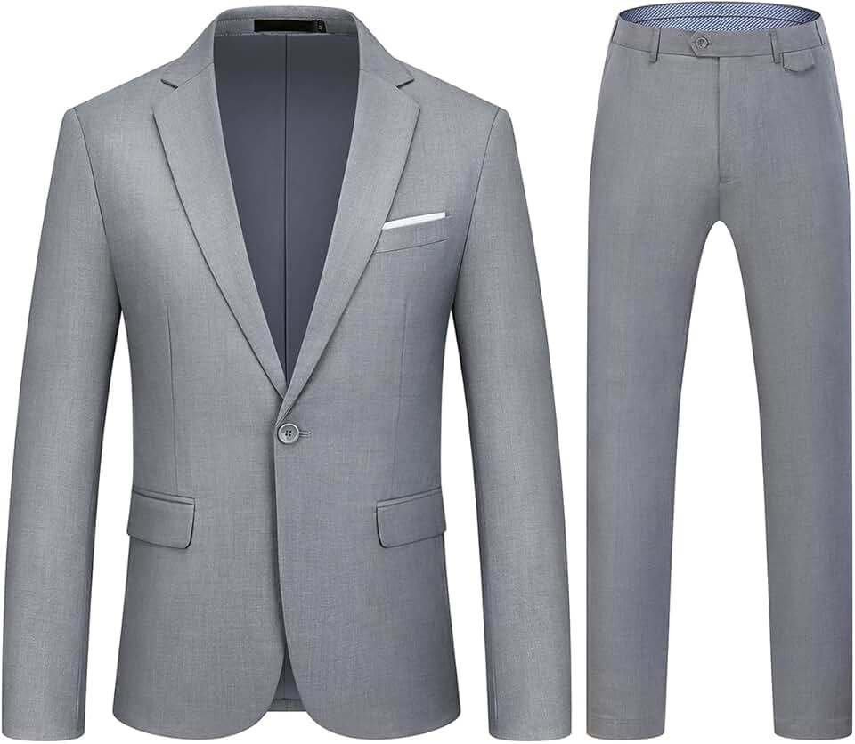 Men's Slim Fit 2-Piece Suit for Business and Events
