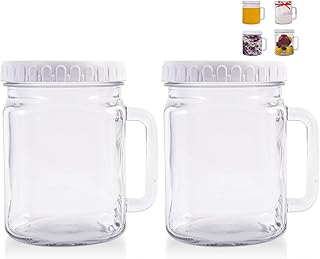 Two 74 oz Wide Mouth Mason Jars with Lids