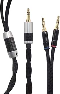 Upgrade Audio Cable for Headphones, 4.9ft, 3.5mm TRS to Dual 3.5mm