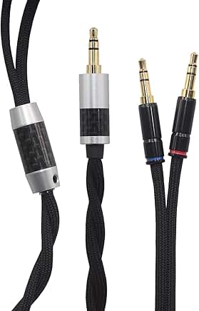 Upgrade Audio Cable for Headphones, 4.9ft, 3.5mm TRS to Dual 3.5mm