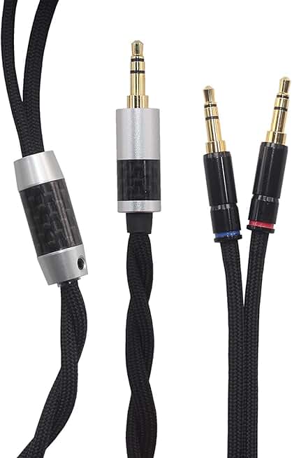 Upgrade Audio Cable for Headphones, 4.9ft, 3.5mm TRS to Dual 3.5mm