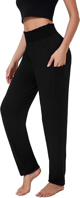 Women’s High Waist Pockets Harem Pants for Workout and Yoga