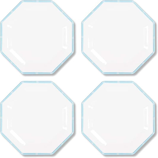 Blue Striped 16-Piece Dinnerware Set for Four