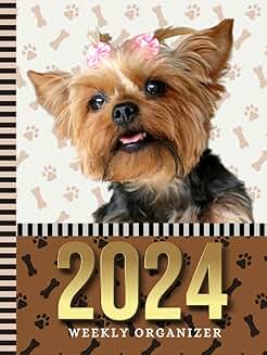 2024 Weekly Organizer with Paw Print Cover