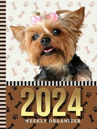 2024 Weekly Organizer with Paw Print Cover