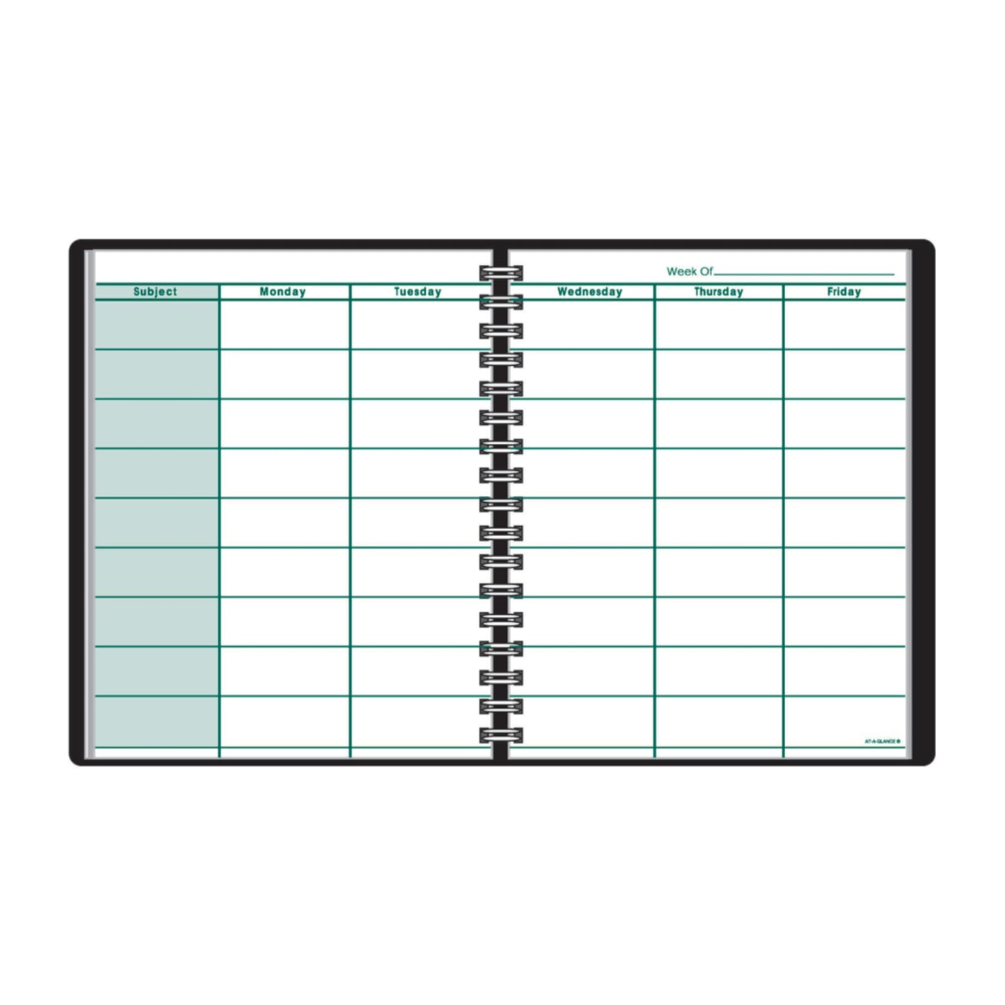 Undated Teacher Planner, 8.25" x 10.88" with Twin-Wire Binding
