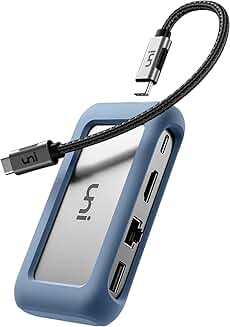 8-in-1 USB C Hub with HDMI, Ethernet, SD Card Reader, and Power
