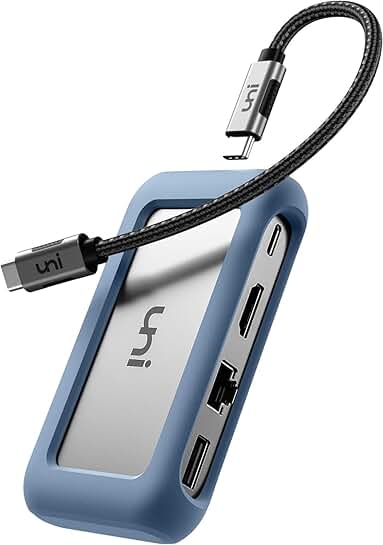 8-in-1 USB C Hub with HDMI, Ethernet, SD Card Reader, and Power