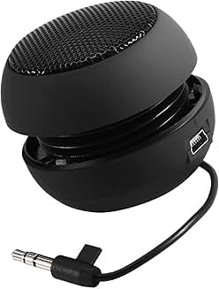 Small portable 3.5mm speaker with built-in battery