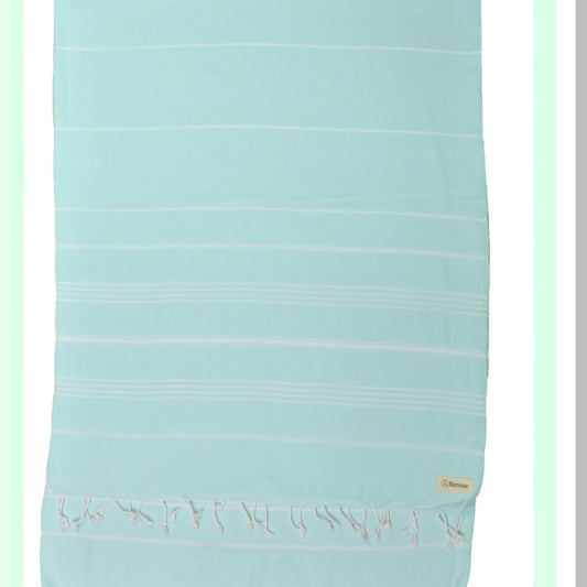 Aqua Marine Anatolia XL Cotton Throw Blanket Towel - 100% Soft & Cozy, 61 x 82 Inches