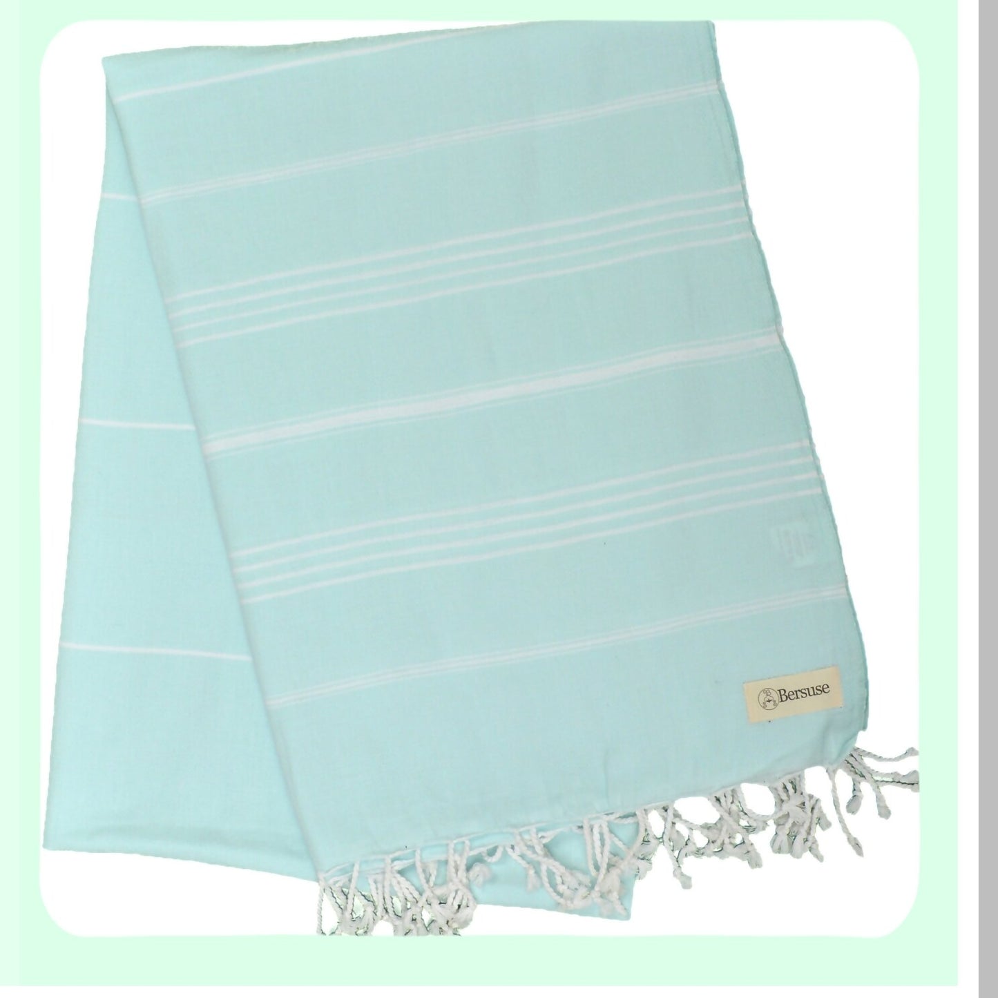 Aqua Marine Anatolia XL Cotton Throw Blanket Towel - 100% Soft & Cozy, 61 x 82 Inches