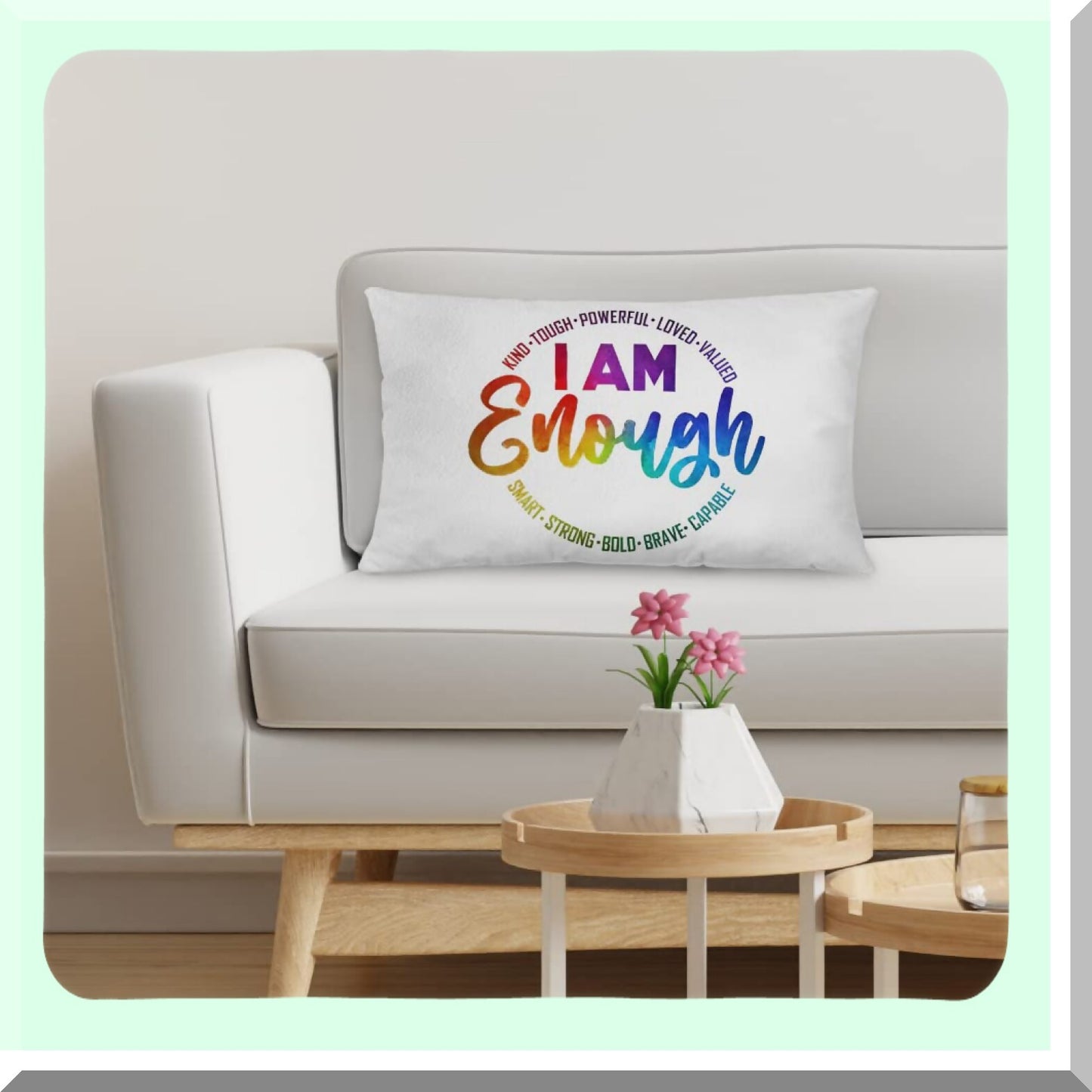 Empowerment Essence Pillow Covers - 12x20, Inspiring Gifts for Women & Teenage Girls, Encouraging & Motivational Decor, Positive Vibes Pillow Cover