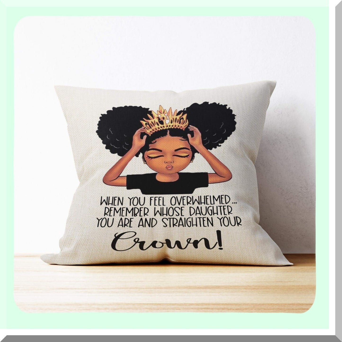 Melanin Magic Pillow Covers - 18x18, Black Girl Gifts, Birthday Gifts for Daughter, African American Home Decor, Black Women Empowerment