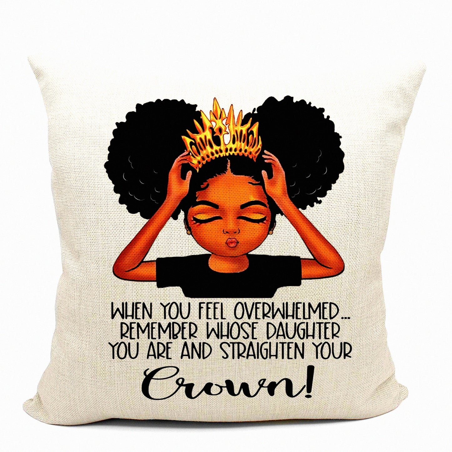 Melanin Magic Pillow Covers - 18x18, Black Girl Gifts, Birthday Gifts for Daughter, African American Home Decor, Black Women Empowerment