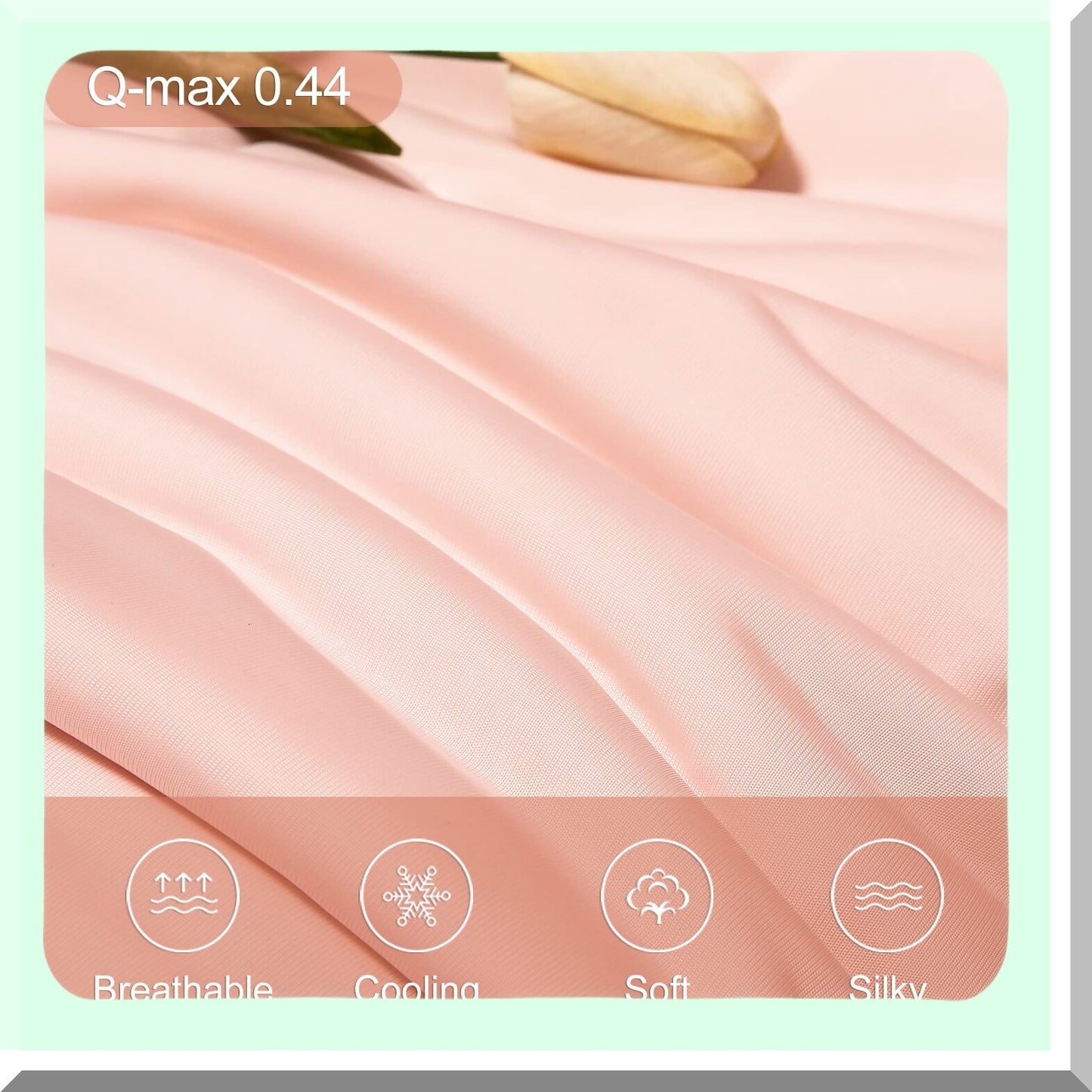 ChillDream Cooling Blanket - Ice Cream Lightweight Comforter for Hot Sleepers - Double Side Cold Quilt Fabric - Bed Throw Size 47" x 59" - Pink Beige