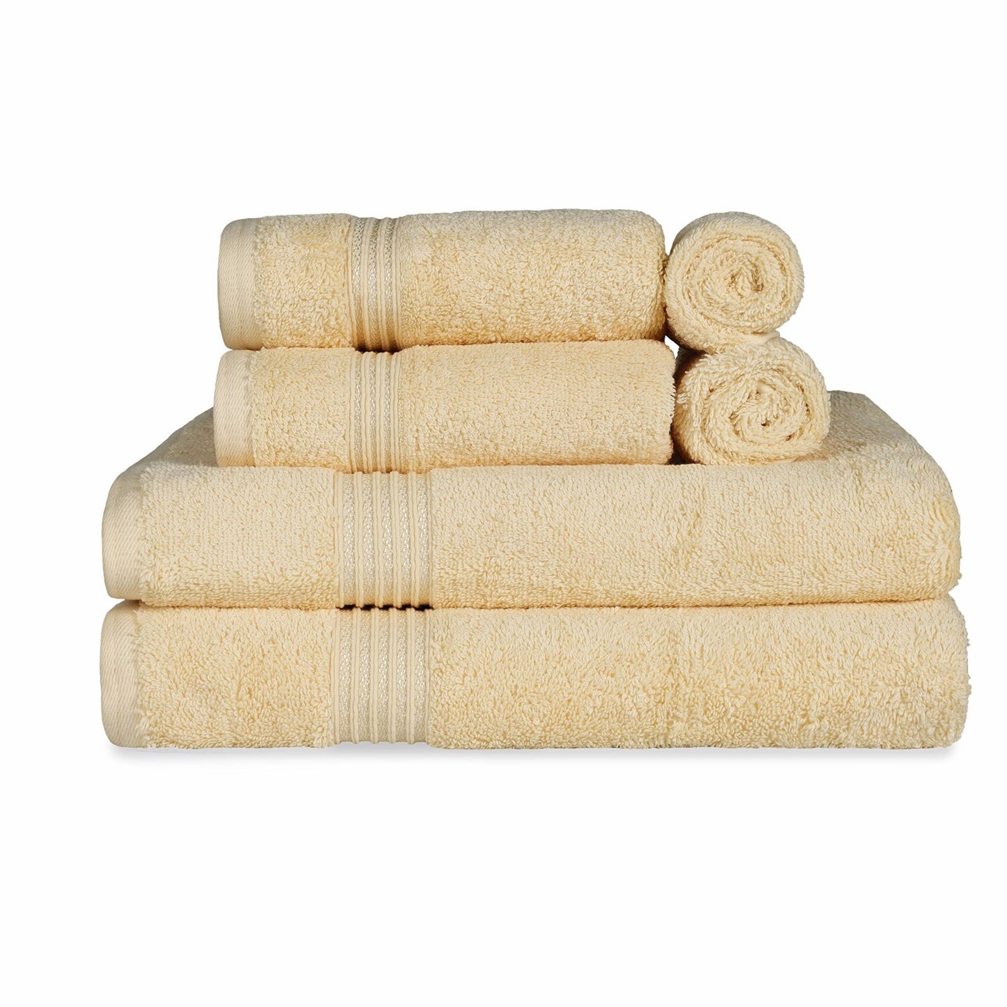 Egyptian Cotton 6-Piece Towel Set in Canary