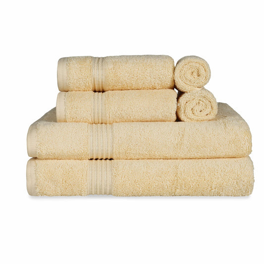 Egyptian Cotton 6-Piece Towel Set in Canary