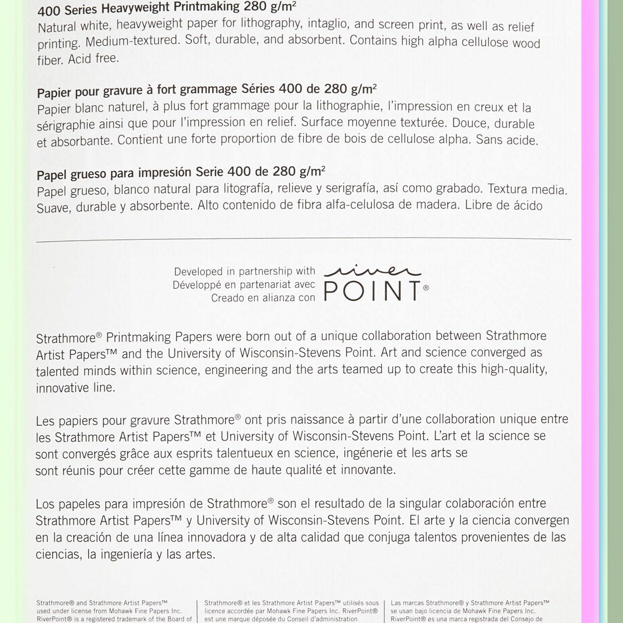 Printmaking Paper Pad 8" x 10" 20 Sheets