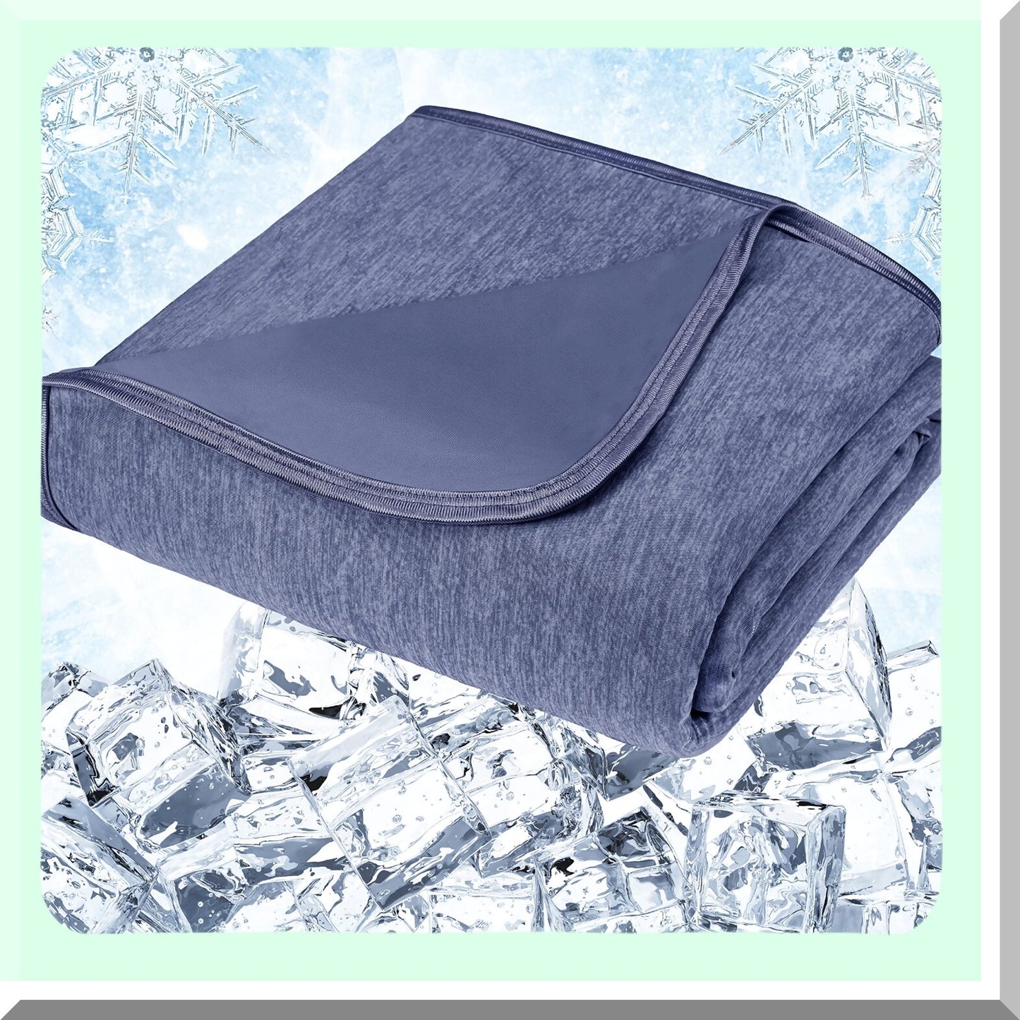 CoolComfort Lightweight Summer Blanket - Ultimate Cooling Solution for Hot Sleepers, Night Sweats Relief, Perfect for Adults, Kids, and Babies, Navy, 50x60 inch
