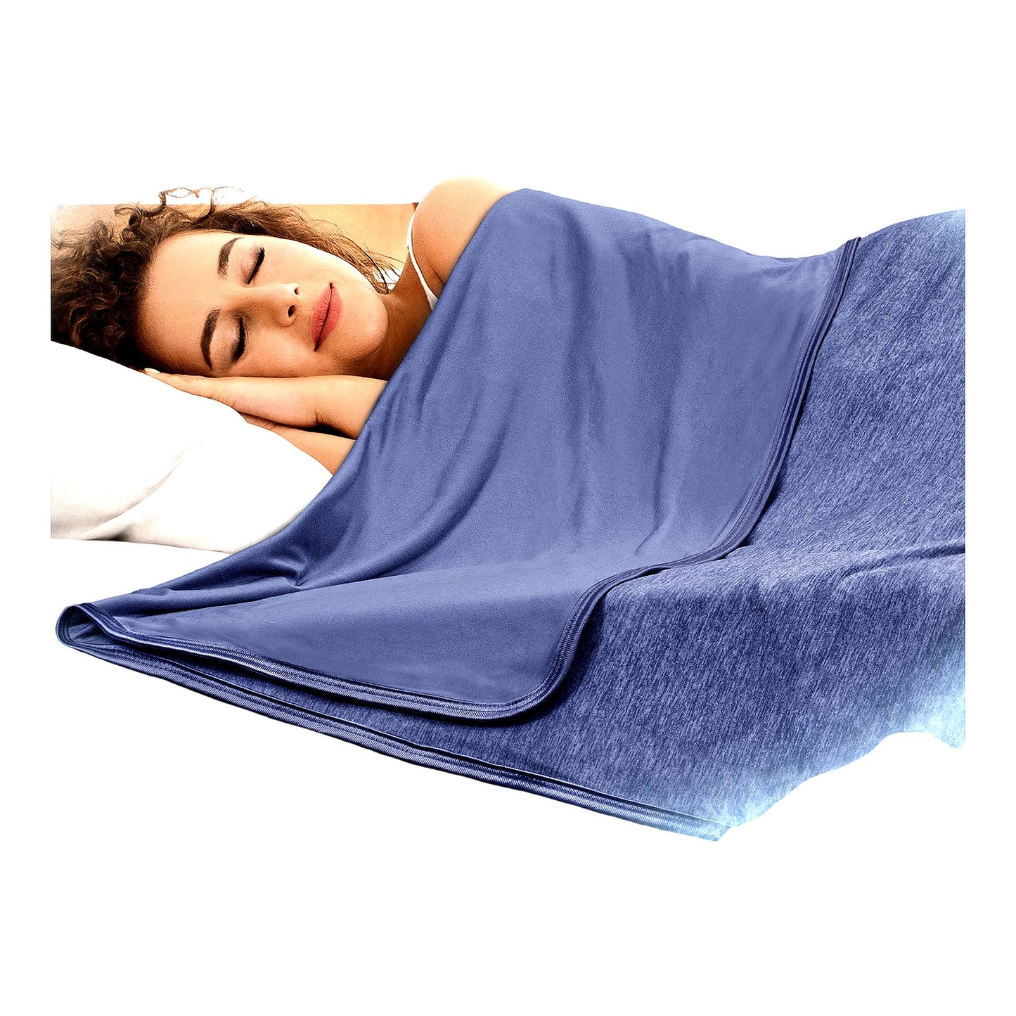 CoolComfort Lightweight Summer Blanket - Ultimate Cooling Solution for Hot Sleepers, Night Sweats Relief, Perfect for Adults, Kids, and Babies, Navy, 50x60 inch