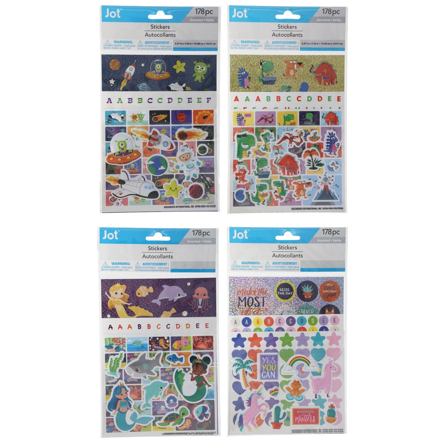 Jot Layered Combo Sticker Packs (Pack of 36)