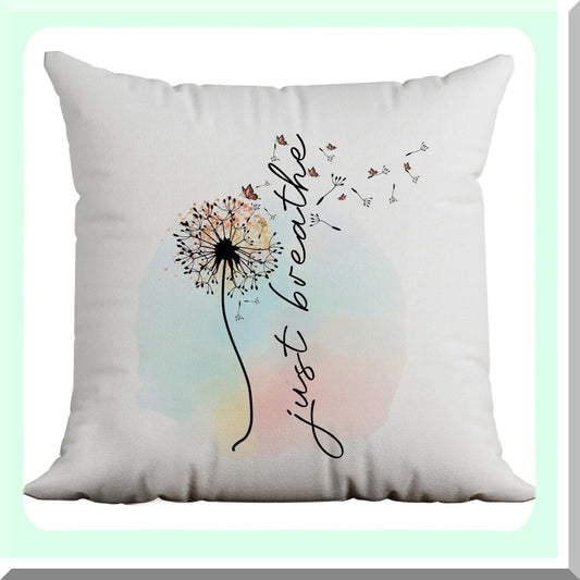 BreatheEasy Inspirations Pillow Covers - 18x18 Positive Quotes & Meditation Gifts for Women - Inspirational Home Decor Accessory
