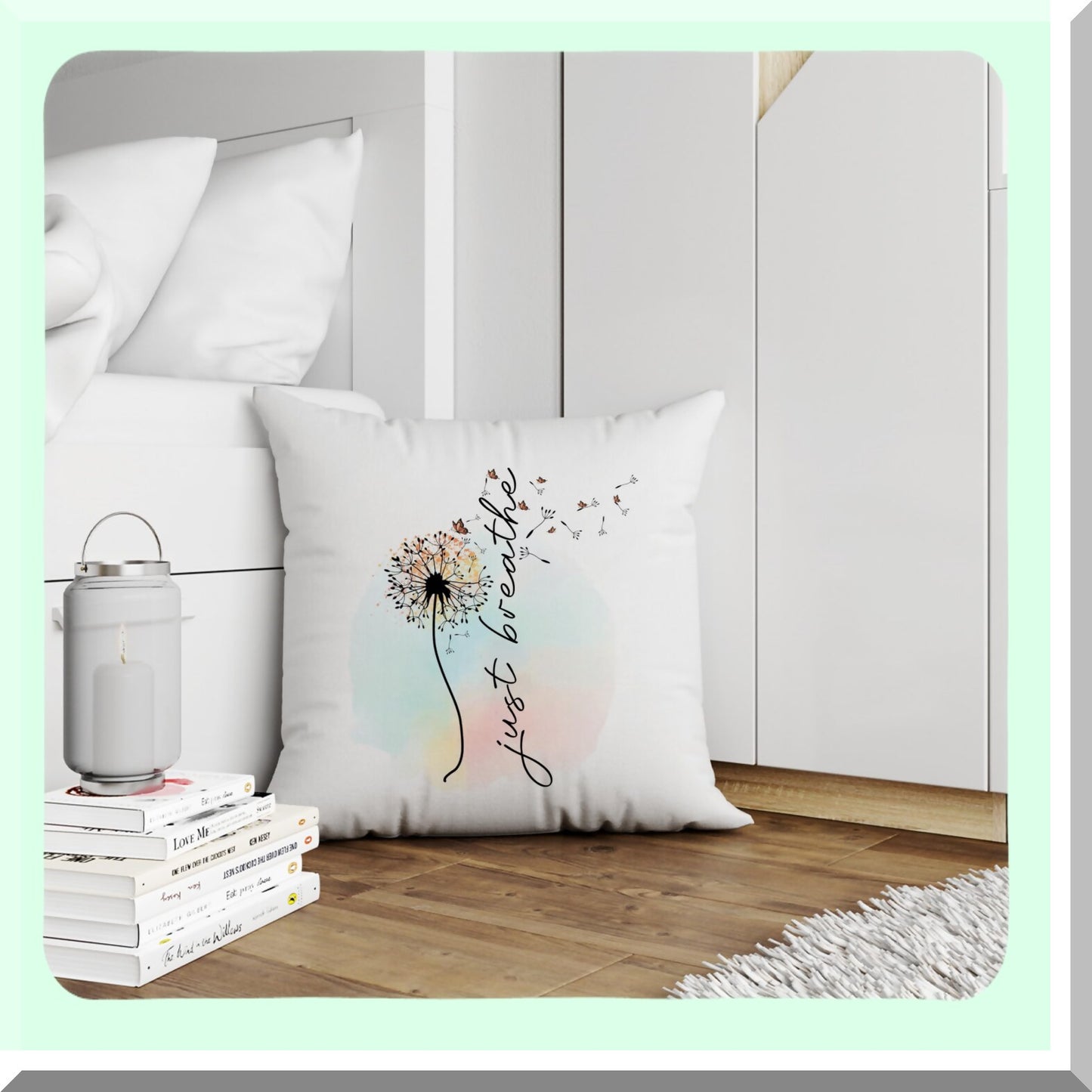 BreatheEasy Inspirations Pillow Covers - 18x18 Positive Quotes & Meditation Gifts for Women - Inspirational Home Decor Accessory
