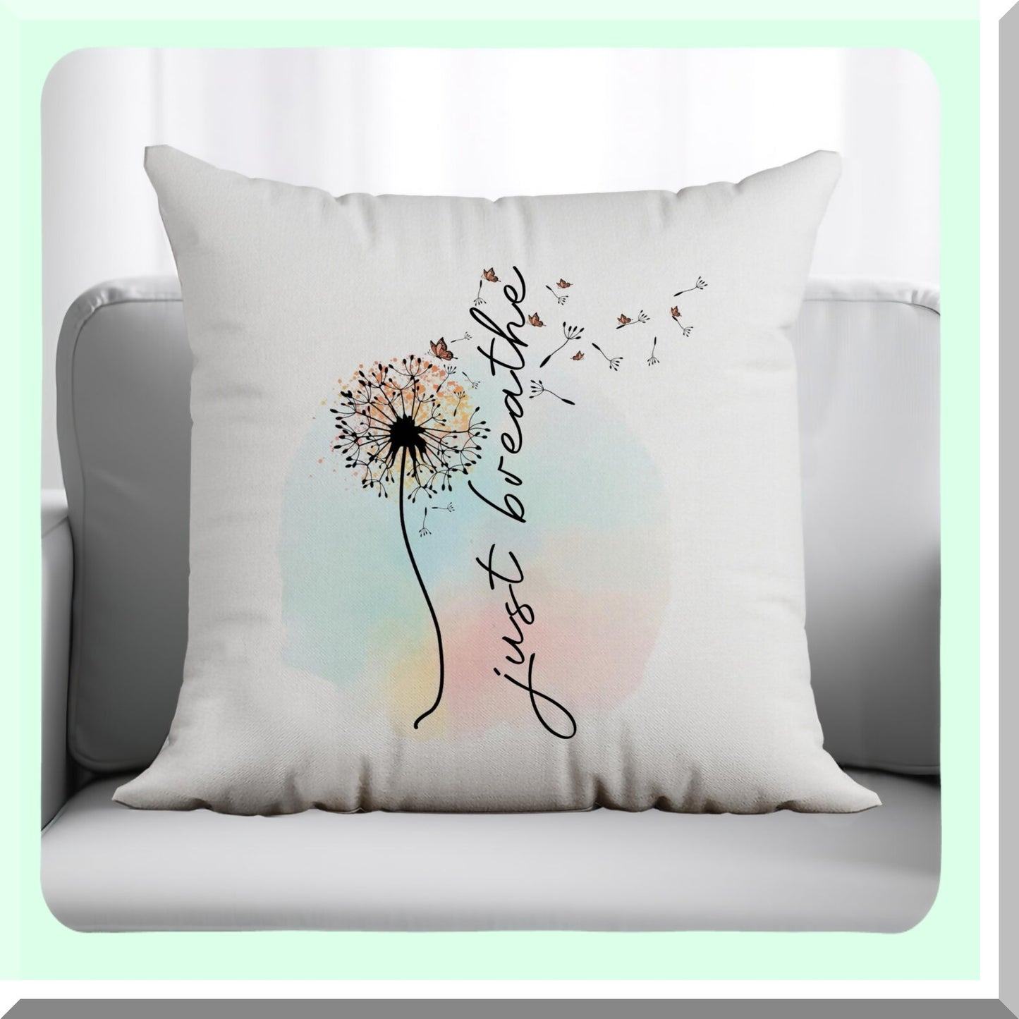BreatheEasy Inspirations Pillow Covers - 18x18 Positive Quotes & Meditation Gifts for Women - Inspirational Home Decor Accessory