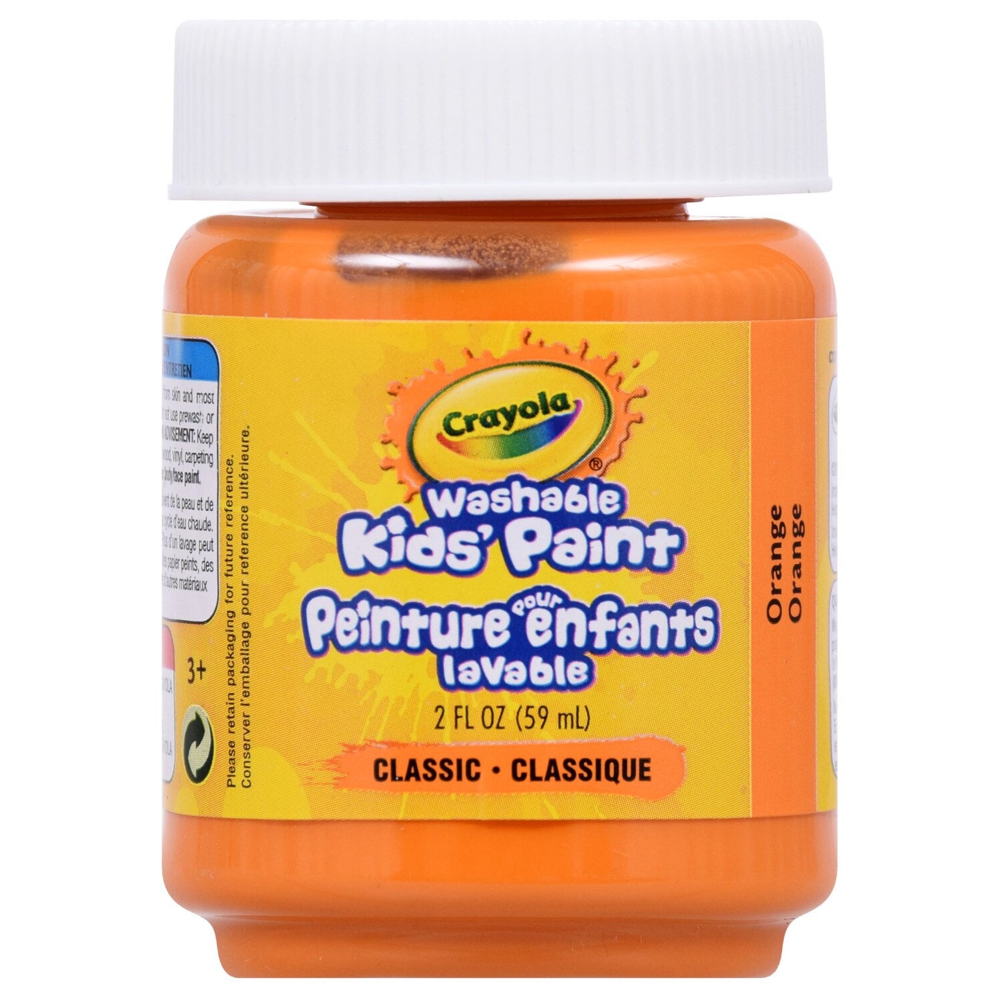 Crayola Orange Washable Kids' Paint, 2-oz. Jars (Pack of 12)