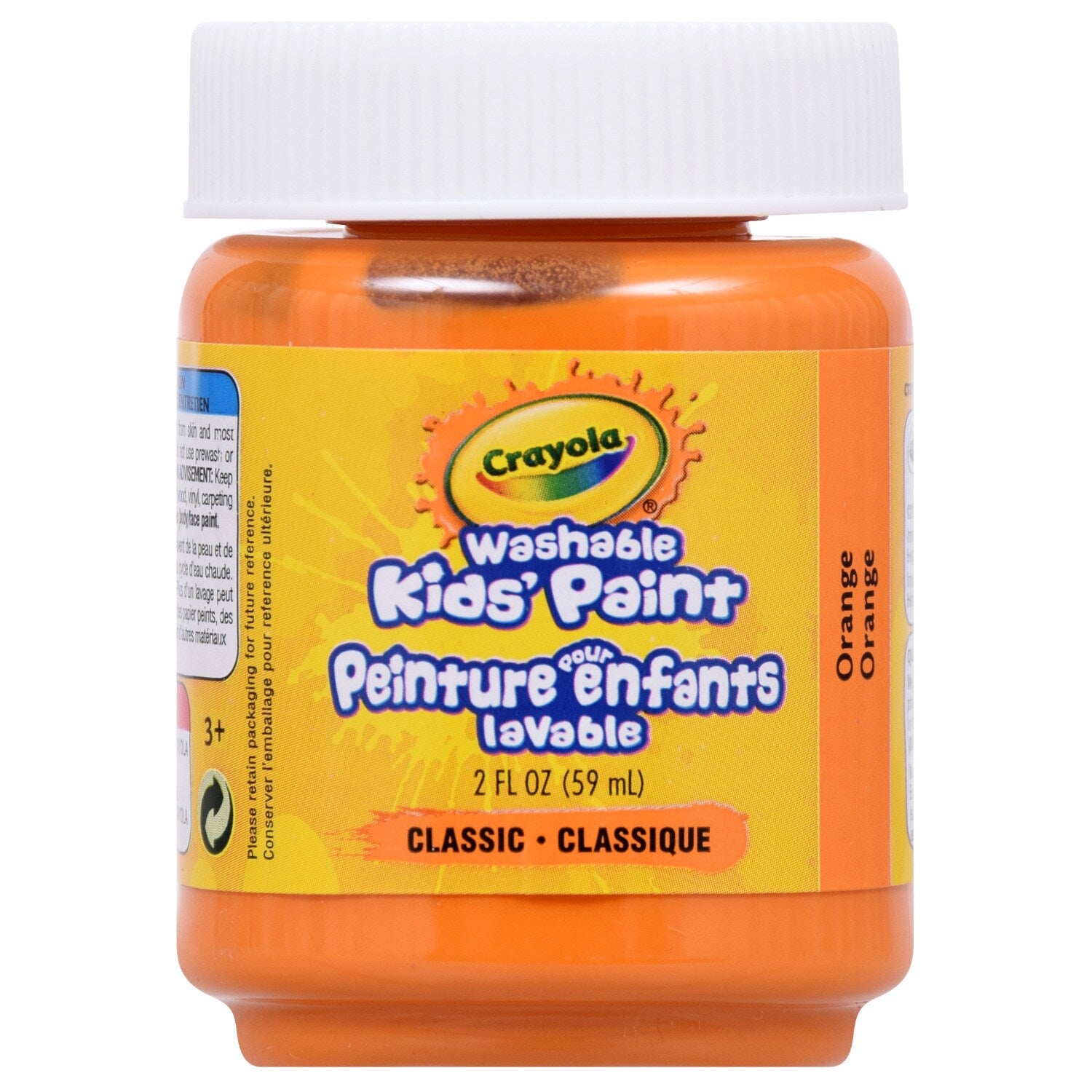 Crayola Orange Washable Kids' Paint, 2-oz. Jars (Pack of 12)